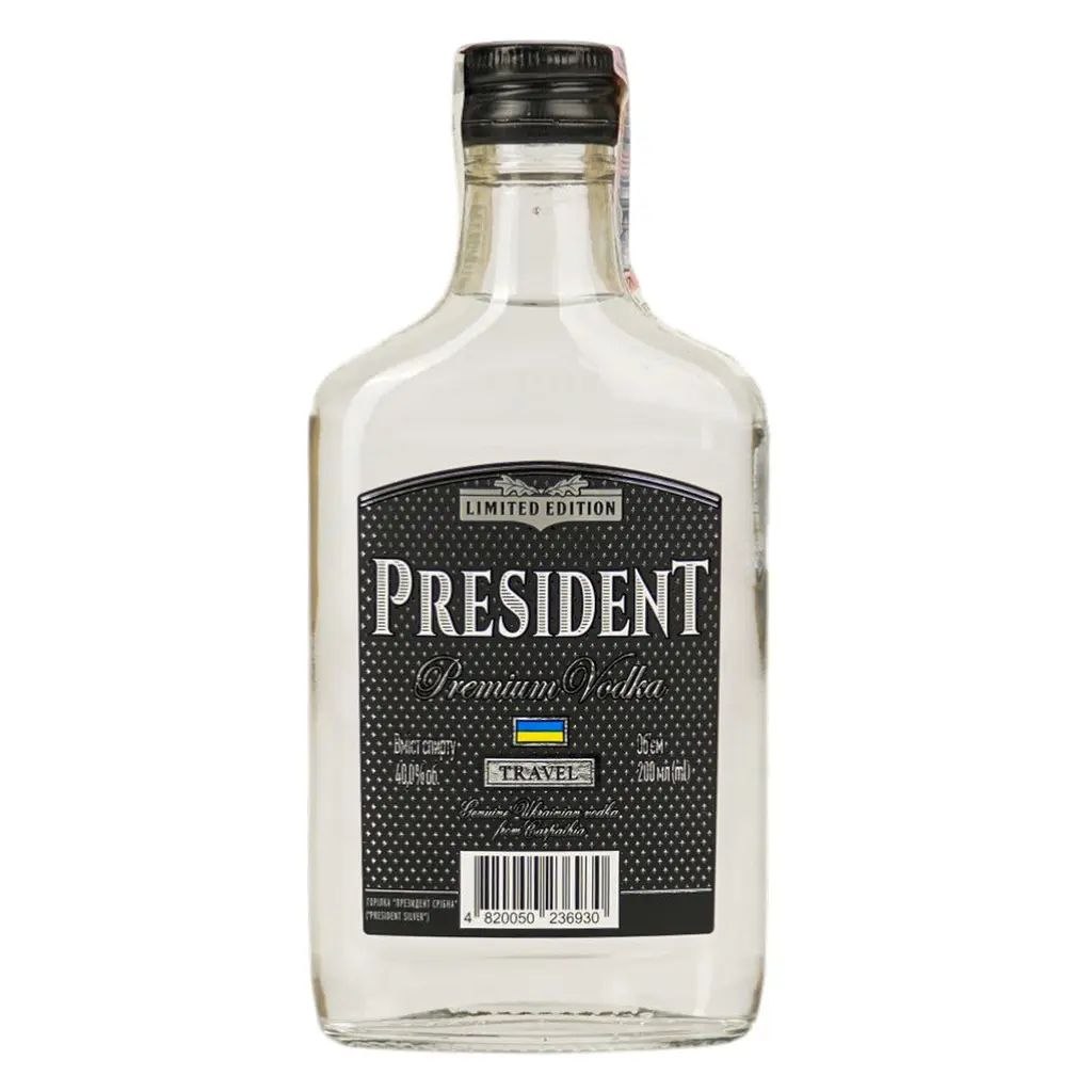 Горілка President Silver штоф 40% 0.25 л